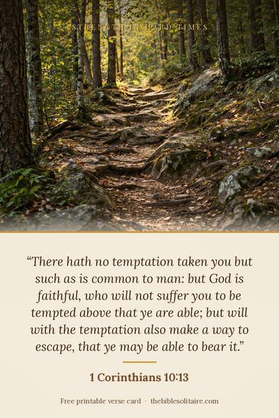 Printable verse card: 1 Corinthians 10:13