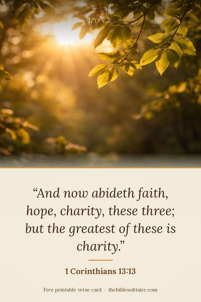 Printable verse card: 1 Corinthians 13:13