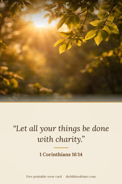 Printable verse card: 1 Corinthians 16:14