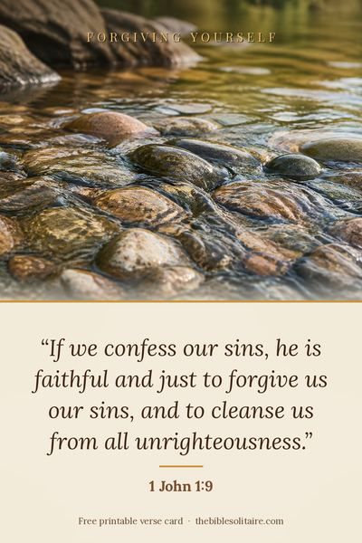 Printable verse card: 1 John 1:9
