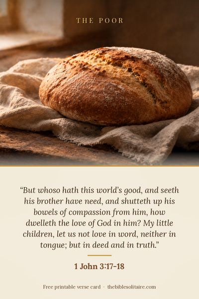 Printable verse card: 1 John 3:17-18