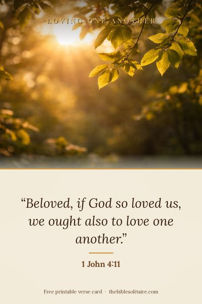 Printable verse card: 1 John 4:11