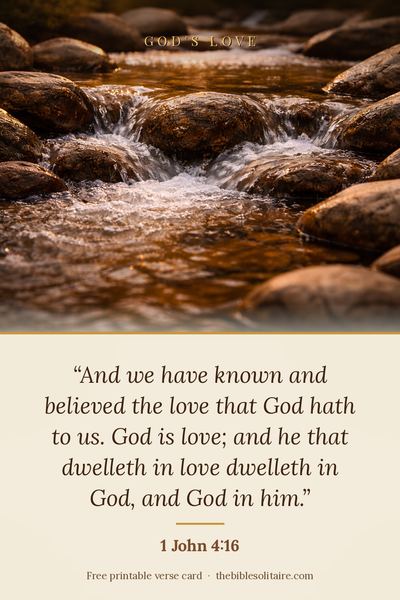 Printable verse card: 1 John 4:16