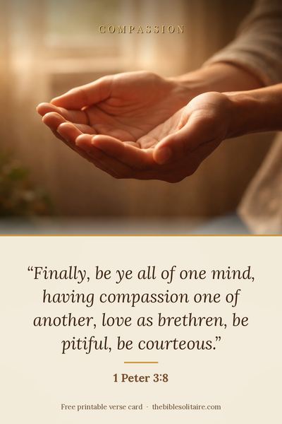 Printable verse card: 1 Peter 3:8