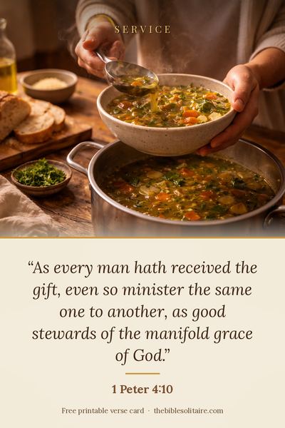 Printable verse card: 1 Peter 4:10