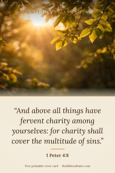 Printable verse card: 1 Peter 4:8