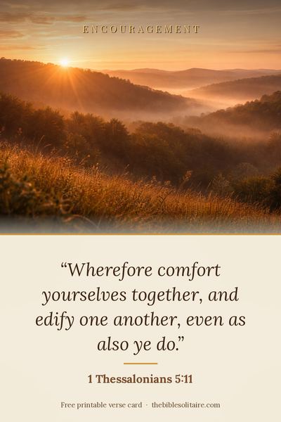 Printable verse card: 1 Thessalonians 5:11
