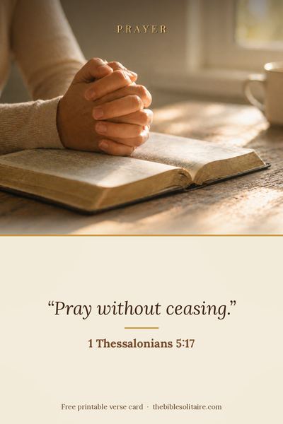 Printable verse card: 1 Thessalonians 5:17