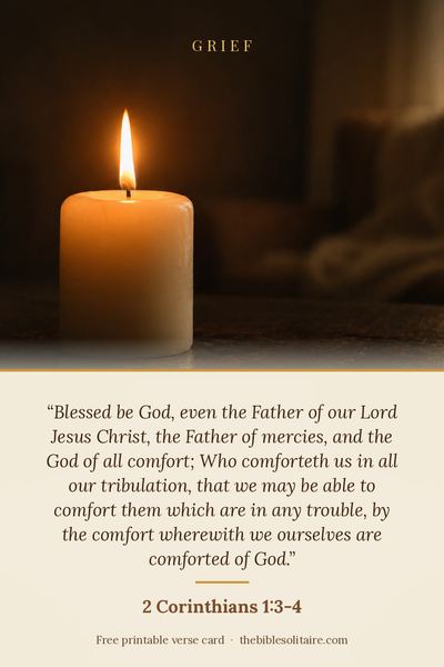 Printable verse card: 2 Corinthians 1:3-4