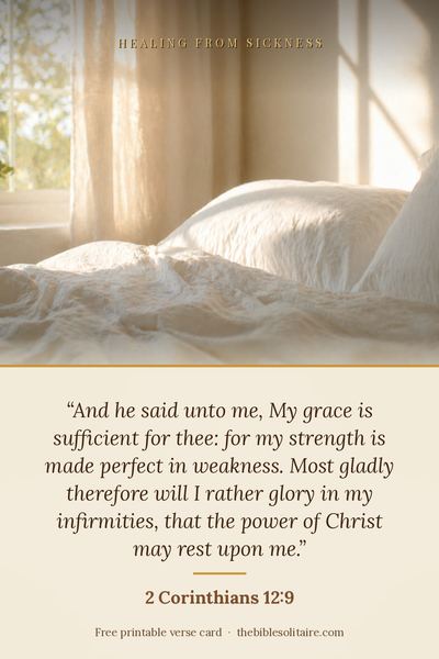 Printable verse card: 2 Corinthians 12:9