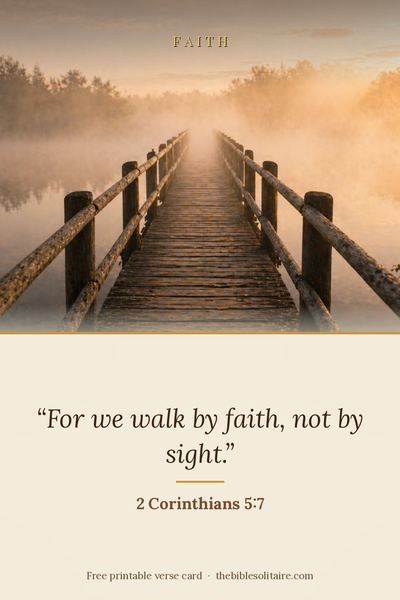 Printable verse card: 2 Corinthians 5:7