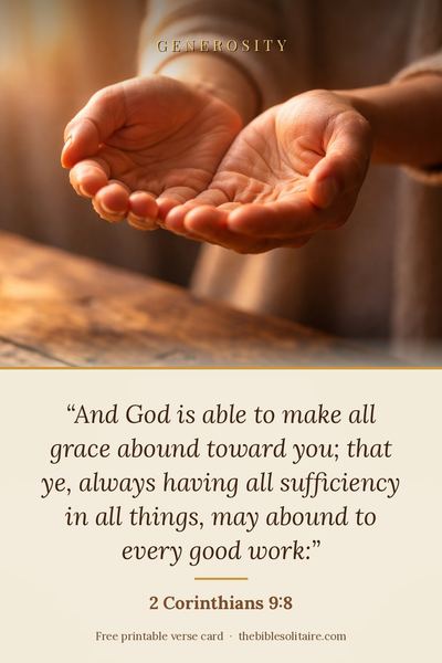 Printable verse card: 2 Corinthians 9:8