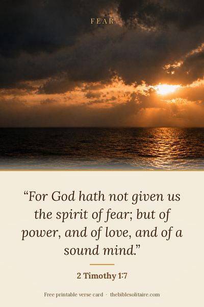 Printable verse card: 2 Timothy 1:7