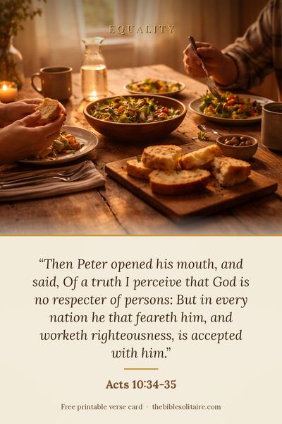 Printable verse card: Acts 10:34-35