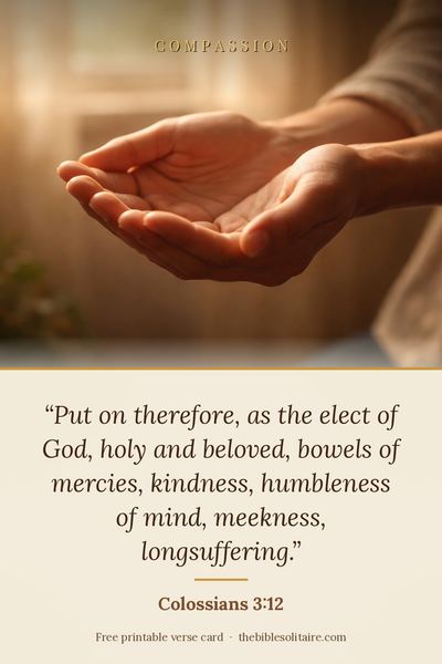Printable verse card: Colossians 3:12