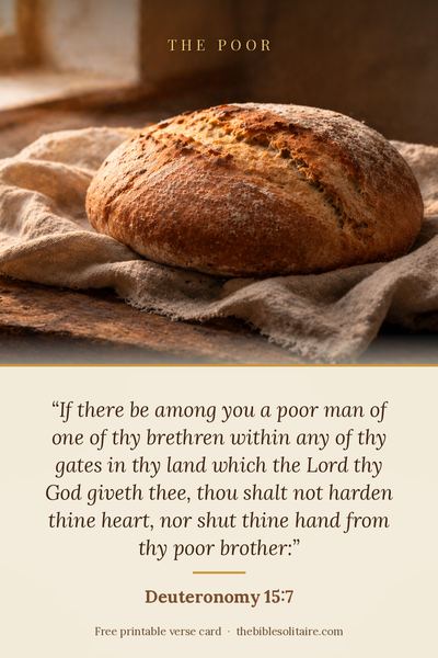 Printable verse card: Deuteronomy 15:7