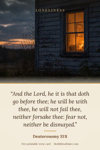 Printable verse card: Deuteronomy 31:8