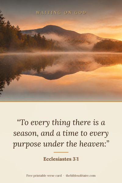 Printable verse card: Ecclesiastes 3:1