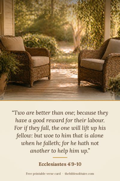 Printable verse card: Ecclesiastes 4:9-10