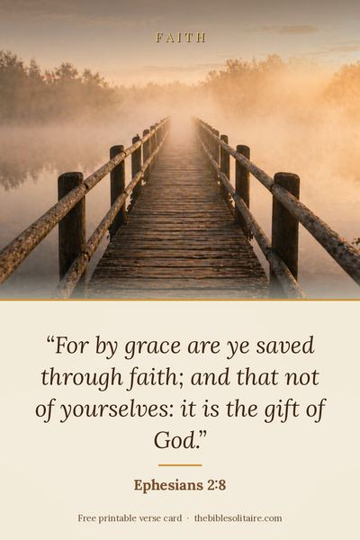 Printable verse card: Ephesians 2:8