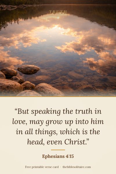 Printable verse card: Ephesians 4:15