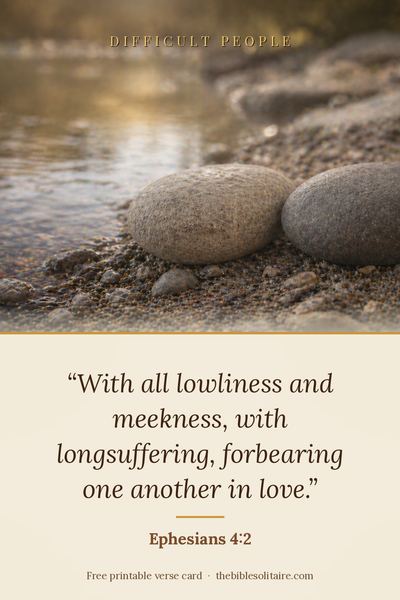 Printable verse card: Ephesians 4:2