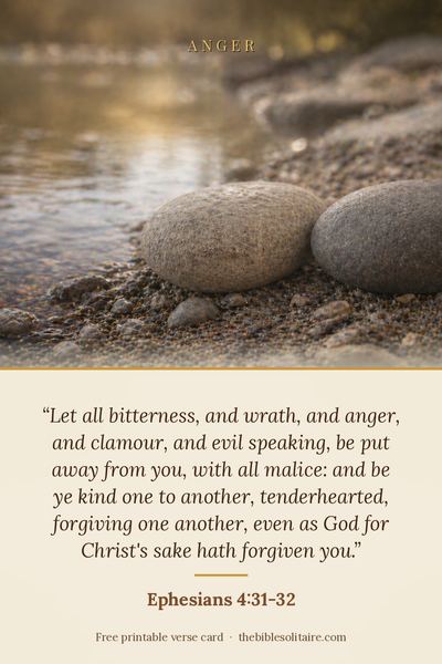Printable verse card: Ephesians 4:31-32