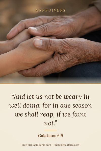 Printable verse card: Galatians 6:9