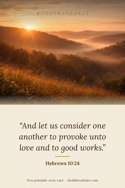 Printable verse card: Hebrews 10:24