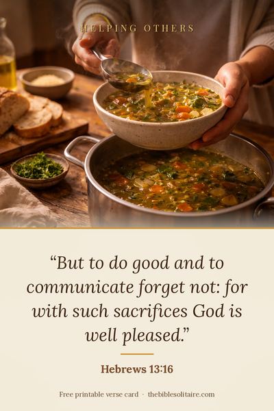 Printable verse card: Hebrews 13:16