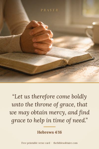 Printable verse card: Hebrews 4:16