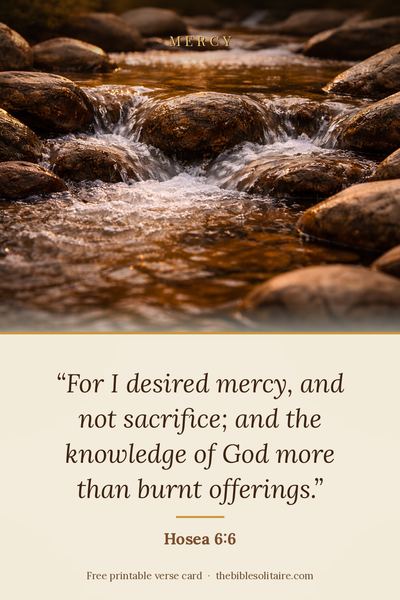 Printable verse card: Hosea 6:6