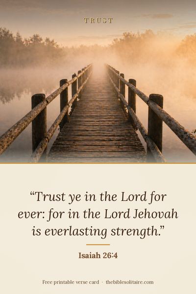 Printable verse card: Isaiah 26:4