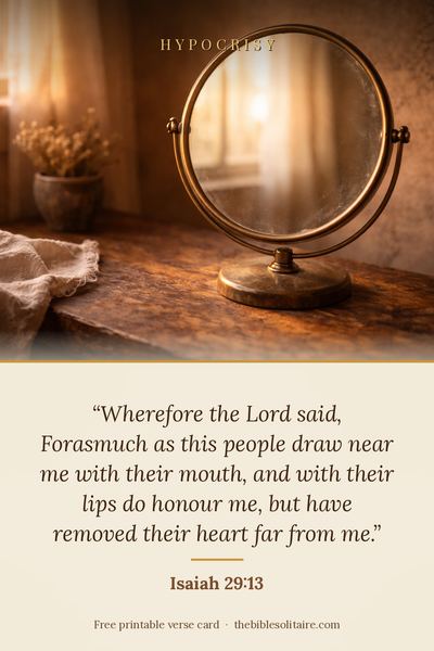 Printable verse card: Isaiah 29:13