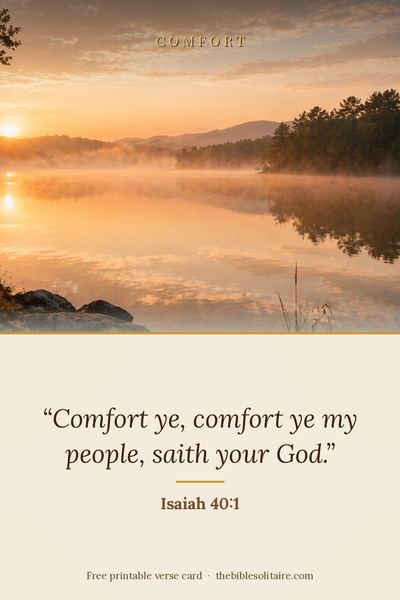 Printable verse card: Isaiah 40:1