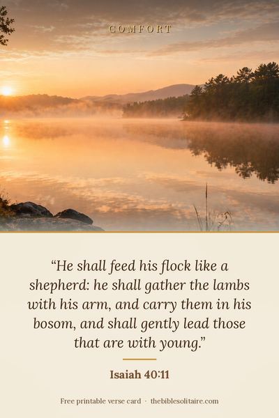Printable verse card: Isaiah 40:11
