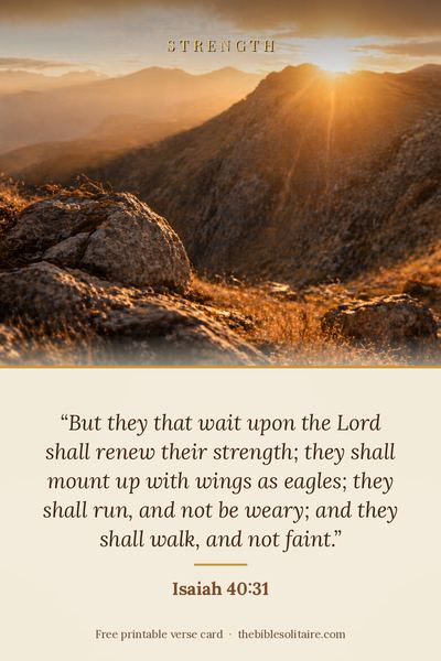 Printable verse card: Isaiah 40:31