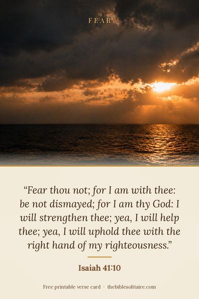 Printable verse card: Isaiah 41:10