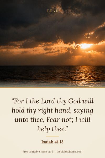 Printable verse card: Isaiah 41:13