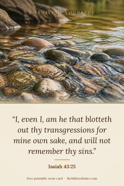 Printable verse card: Isaiah 43:25