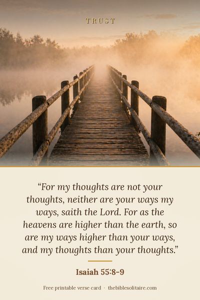 Printable verse card: Isaiah 55:8-9