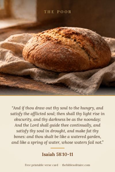 Printable verse card: Isaiah 58:10-11