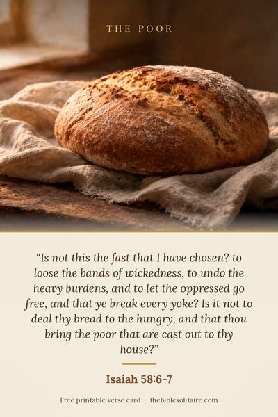 Printable verse card: Isaiah 58:6-7