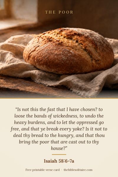 Printable verse card: Isaiah 58:6-7a