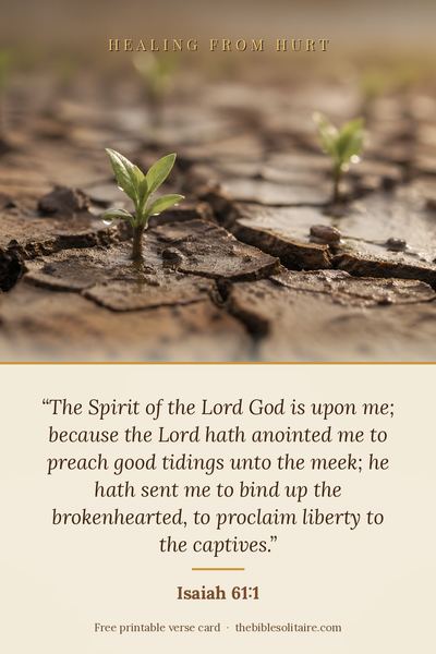 Printable verse card: Isaiah 61:1