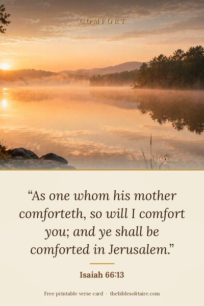 Printable verse card: Isaiah 66:13