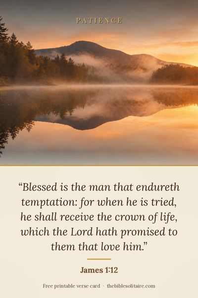 Printable verse card: James 1:12