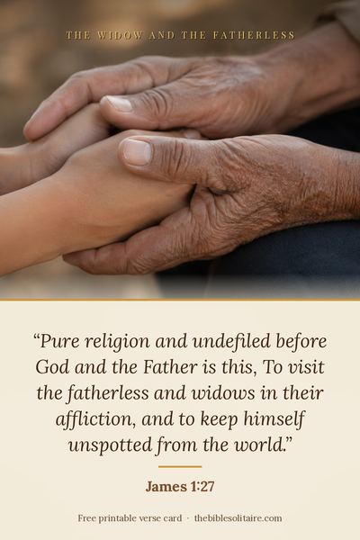 Printable verse card: James 1:27