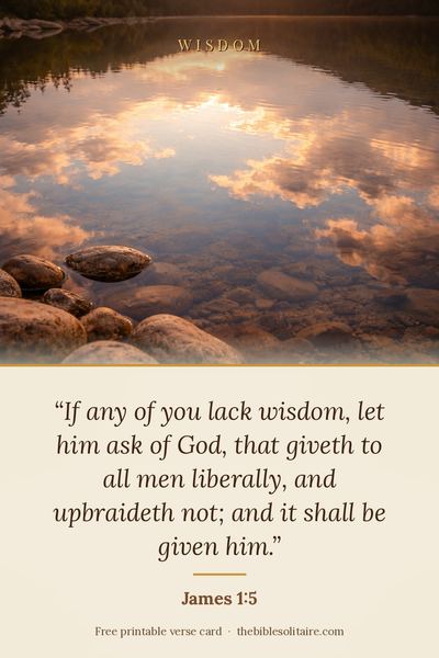 Printable verse card: James 1:5
