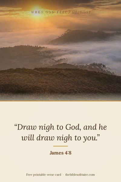 Printable verse card: James 4:8